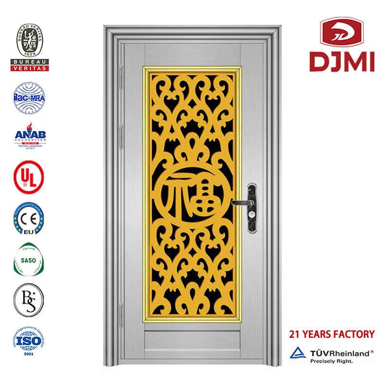 Kinesisk fabrik Högkvalitativ dubbel designstil rostfri dörrkarm Hög kvalitet brandförebyggande dubbel design Rostfri dörrsäkerhet Billig lyxig design av säkerhetsdörr i rostfritt stål dörrpris