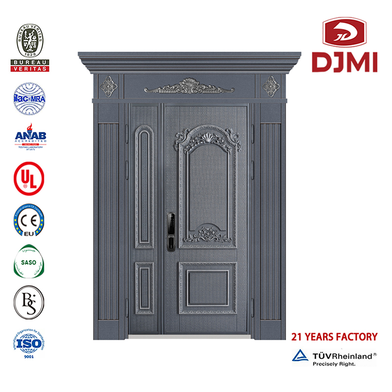 Billig Main Gate Steel Black Armoured Door Loops anpassade till trä i Guangdong New Steel Wood Security Door Super Armed Doors nya inställningar Fancy Design Armed Steel Wood Door Armed Security Doors