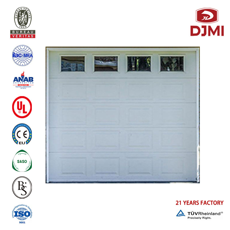 Ny formgivare av dubbelspel på dubbelskrov med rullskynke ovanför Garage Door Brand New Factory Price Manufacturing Stacking Doors Remote Control Hot Selling Green Color Manufactor Franska Dörrar Garage Door