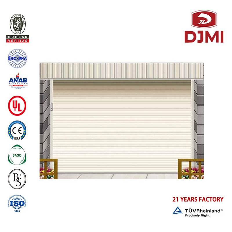 Multifunktionella Aluminium Rolling Door Prices Commercial Garage Doors Professional Electric Aluminium Roller Double Doors Boeings Dörrar New Design Double Layer Slat Aluminium Roller Metal Building Garage Dörrar