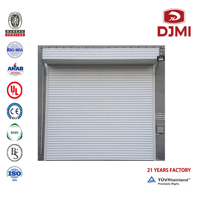 Professional 50-Mt Tjockis Sectional Overhead Company Garage Door Insulations New Design Steel With Pu Overhead Garage Door Remote Roller Doors Brand New Cold Insulations Sektors Dekorativa Dörrar