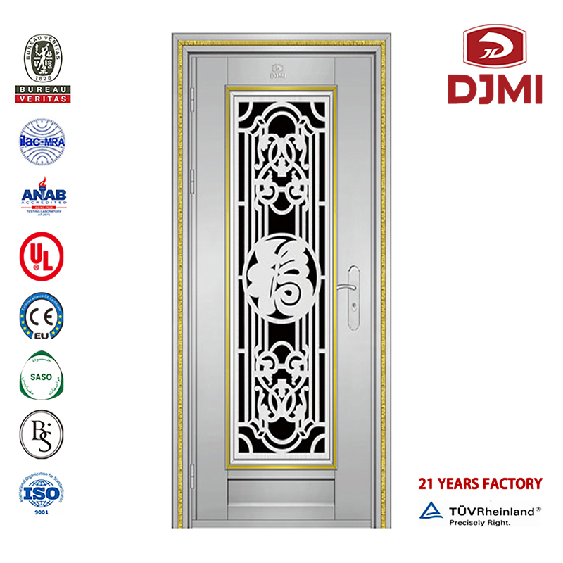 Bostadspriset Stainless Steel Security Door Billiga Indian Designs Double Entrance Homes Stainless Steel Customed 304 With Window Double Grill for House Stainless Steel handle Door